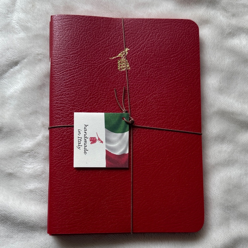 Bieffe Hand Made Italy 3x Stationary Journal Red Diary Notebook (Made in Italy)